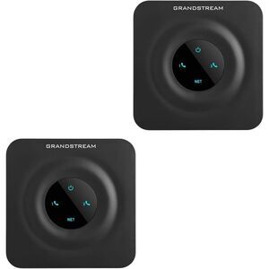 Generic HT802-V2 Wired Ethernet 2 FXS Port Analog VoIP Adapter - 2 Pack, Black